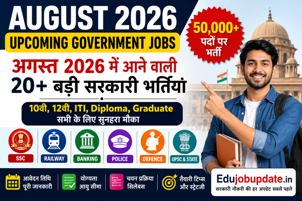 August 2026 Upcoming Government Jobs