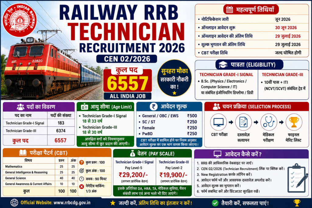 Railway RRB Technician Recruitment 2026